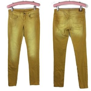 American eagle mustard yellow skinny jeans